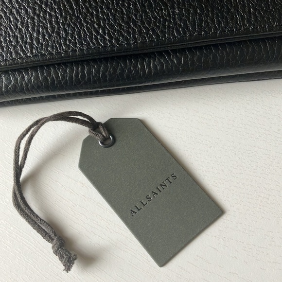 All Saints Fetch Leather/Chain Crossbody Wallet - Picture 14 of 16